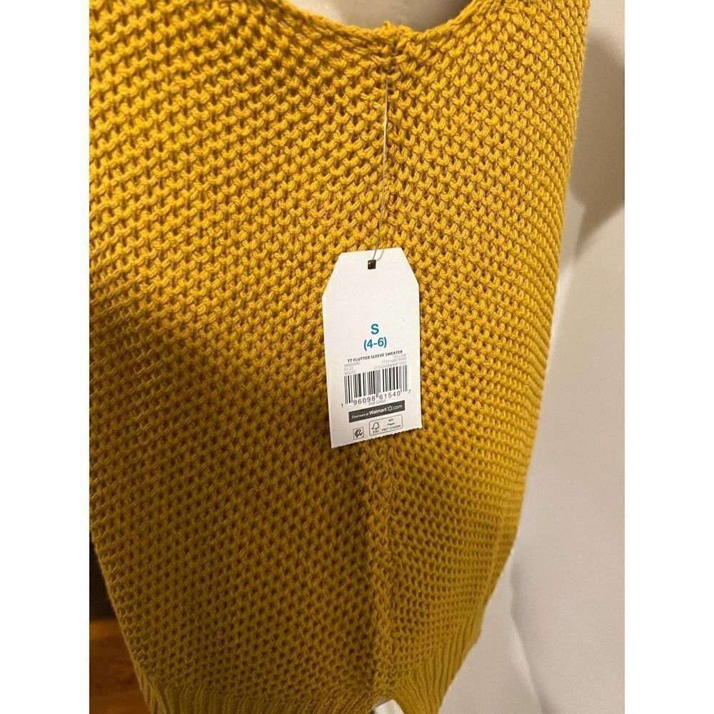 Time and tru Mustard yellow knit top size Small NWT - Picture 4 of 8